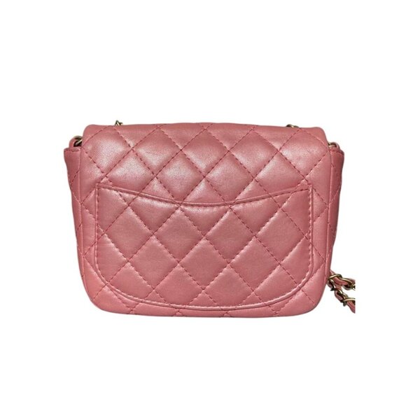 RARE Authentic CHANEL Lambskin Quilted Precious Jewel Mini Flap Bag Pink - Picture 5 of 16